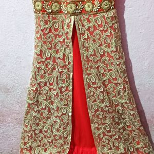 Attractive Red Wedding wear Ethnic Gown