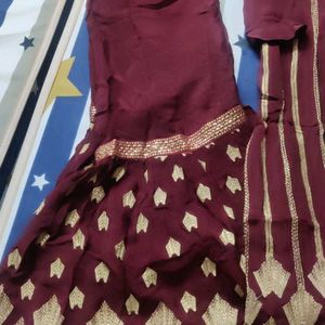 Heavy Party Wear Sharara Suit With Dupatta