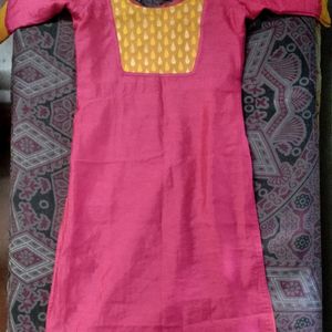 Pink & Yellow Kurta