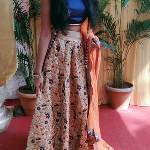 Blue Lehenga With Dupatta