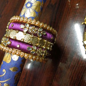 Handcrafted Silk Thread Bangles Set