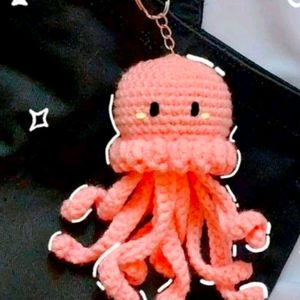 Crochet Octopus Keychain