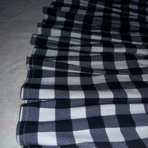 Black White Check Skirt