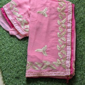 Jaipuri Gota Patti Work Saree New Branded