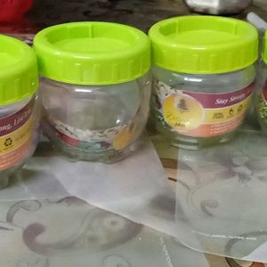 Transparent Plastic Jars