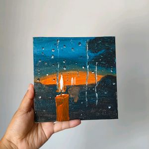 Rainlit Glow - Acrylic Canvas Painting