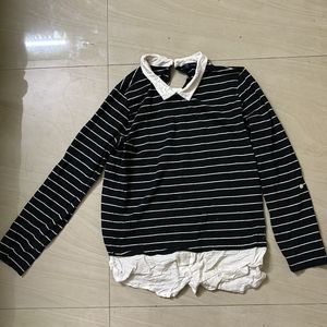 Black And White Stripped Top