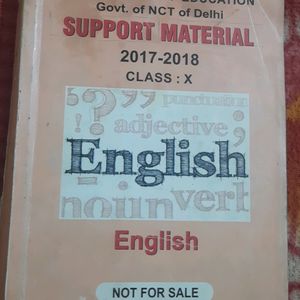 Class 10th English Support Material As By The CBSE