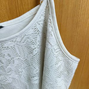 White Net Cami Top