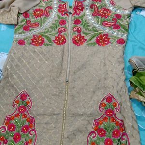 Heavy Embroidery Work 3 Peice Stitched Plazzo Suit