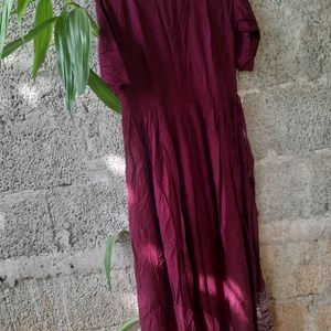 Purple Handwork Dress