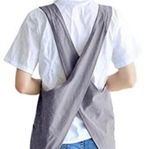 Cotton Cross Back Apron.Size- Free Size