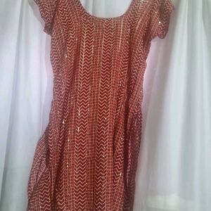 Red Cotton Kurta For Women..ll