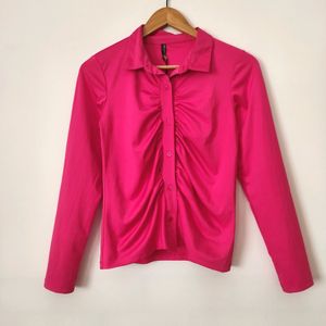 Pink Casual Shirt Tops (Women's)