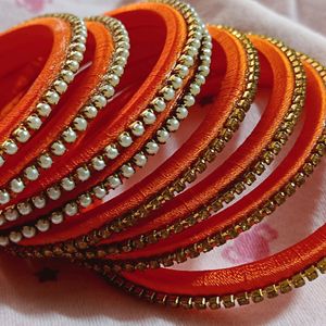 Silk Thread Bangles Prepared By Me