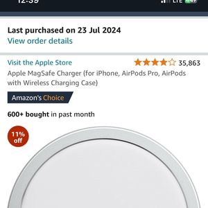 Apple Original Magsafe Wireless Charger Bill,Box