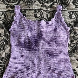 Lavander Knitted Tank Top For You Lady 😉