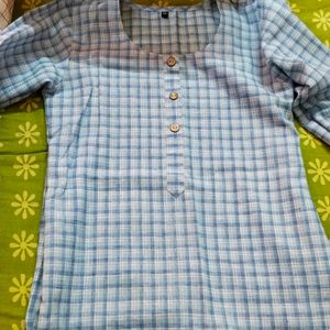 BLUE SHORT KURTI