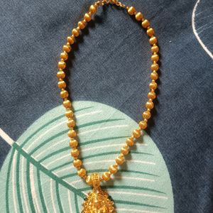 Gold Maala With Laxmi Pendant