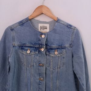 Light Blue Ripped Denim Jacket (Women's)