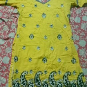 Yellow Colour Kurti For Women's