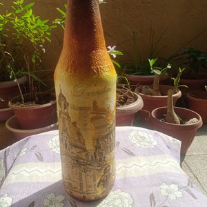 Decoupage Art Bottle