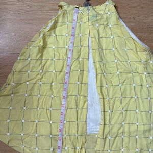 Lemon Yellow Color Tunic For 14-16yrs Girls