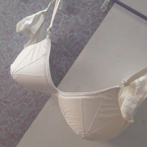 White PADDED Bra