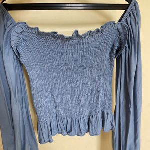 Ruffle Top Square Neck