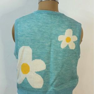 Pretty Floral Sweater Vest