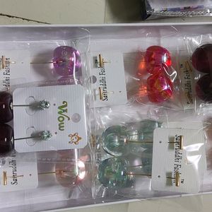 Combo Select Any 2 Chery Earing N 1 Long Earin