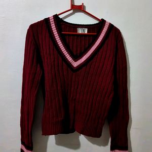 V Neck Sweater Top