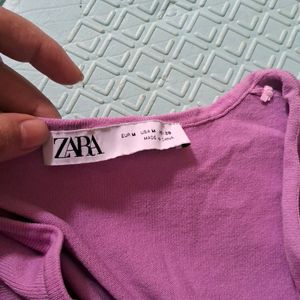 Zara Levender Cut Out Top