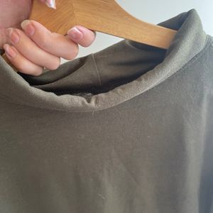 Olive Green Turtle Neck Sweat Shirt