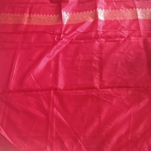 Art Silk Red Colour Saree