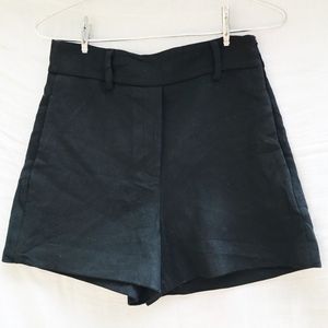 Zara Black Shorts With Belt Strap