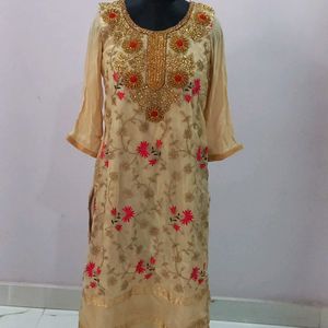 Very Gorgeous Stone Work Wedding Kurti