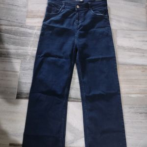 Dark Blue Straight Jeans For Women Girls