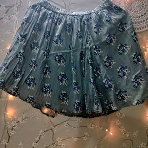 💘 floral Printed Blue Skirt💙💘