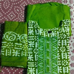 Beautiful Kadai Kurti ,Pant,Dupatta Set