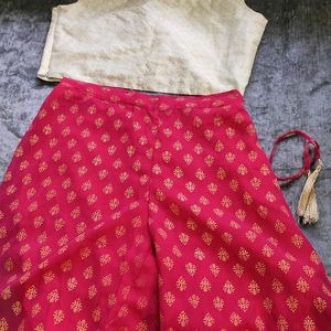 Diwali Sale! Blouse And Plazzo Kurta Set