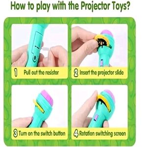 Mini Slide Projector Flashlight Torch Toy