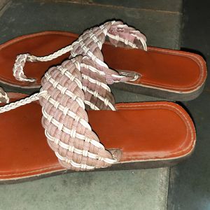 Pink braided Flats Grab At Your Price