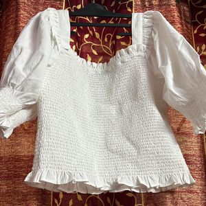 Faballey White Crop Top