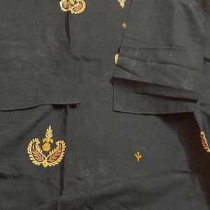 Black Embroidery Kurta/ Punjabi