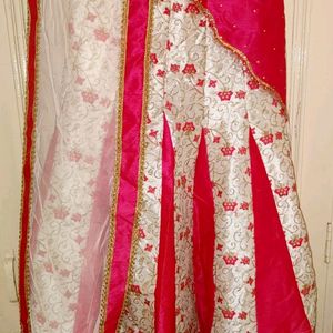 New Rose Color Silk Lehnga Embroidery Choli,dupatt