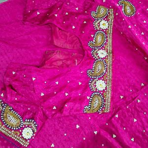 Rani Pink Sari With Blouse