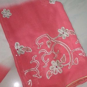 Georgette Embroidery Saree