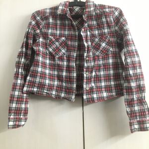 Cropped Flannel Women Shirt