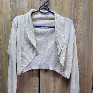 Chic Ribbed Knit Shrug